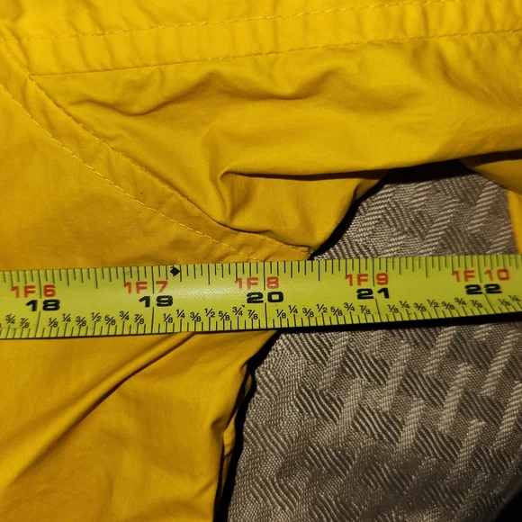 ATHLETA Outbound Anorak Classic Yellow Hooded Rain Jacket Women Sz S Cinch Back - Picture 7 of 7